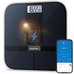RENPHO Personenwaage Elis Solar 2 Smart schwarz für max. 180,0 kg