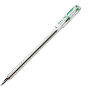 Pentel Kugelschreiber Superb, BK77-D, Gehäuse transparent, Schreibfarbe grün