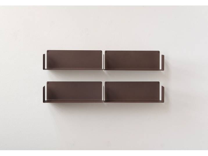 Étagère murale couleur rouille - 45 x 15 cm - lot de 4 - teebooks