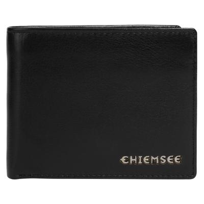 Geldbörse CHIEMSEE "CHIEMSEE Herren echt Leder", Herren, schwarz, Leder, leicht glänzend, unifarben, Kleinlederwaren, echt Leder
