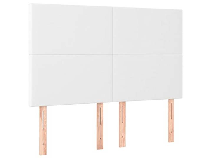 vidaXL Kopfteil Weiß 144x5x118/128 cm Kunstleder