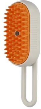 Happy Pet Pantry 3 In 1 Pet Grooming Brush Steam Pet Brush, Cat Grooming Brush & Hair Remover Comb orange