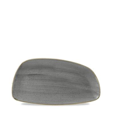 Churchill Stonecast Peppercorn Grey Chefs Geo Platte 30x15.5cm