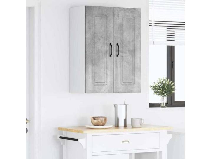 UU*TOP Cabinets de cuisine - Placard mural de cuisine - 2 pièces - desgin moderne - Gris béton 30x31x80 cm - CC723
