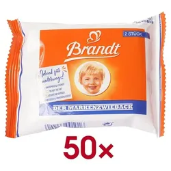 Brandt 50er-Pack Gebäck »Markenzwieback« 2 Stück