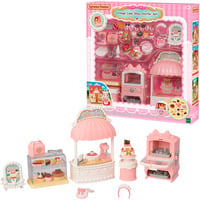 Sylvanian Families - Dorfkonditorei Set für Starter Haus, Konstruktionsspielzeug