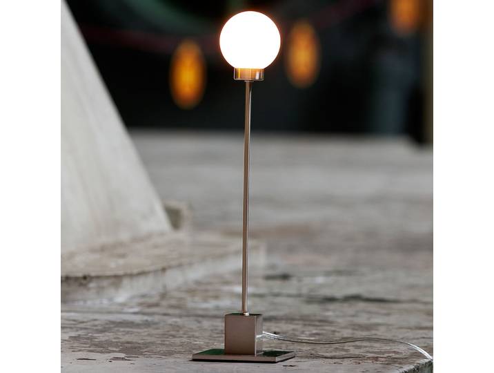 Snowball D8 Tischleuchte Steel - Northern - Wohnzimmer - Design - Glas - Einflammig