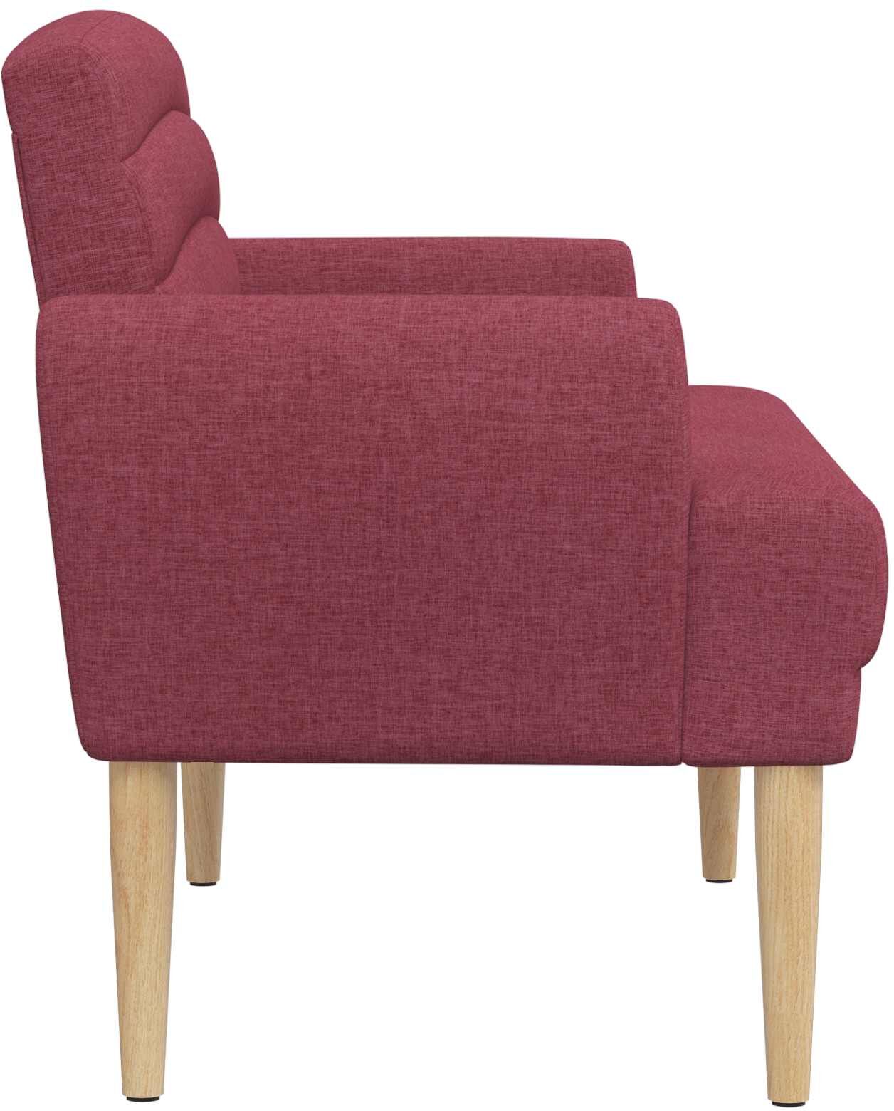 vidaXL Canapé love seat avec capitonnage en boutons Bordeaux