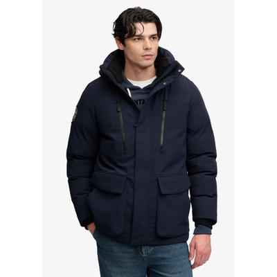 Parka SUPERDRY "CITY PARKA", Herren, Gr. XL, blau (eclipse navy), Web, Obermaterial: 100% Nylon, unifarben, loose fit normal, elastischer Bund, Jacken Parka, Kunstfaser, loose fit