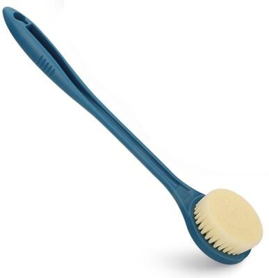 Drop Dash Deals Long Handle Bath Brush For Exfoliating & Skin Care Soft Nylon Bristles With Ergonomic Grip Long Handle Bath Brush For Exfoliating & Skin Care Soft Nylon Bristles With Ergonomic Grip