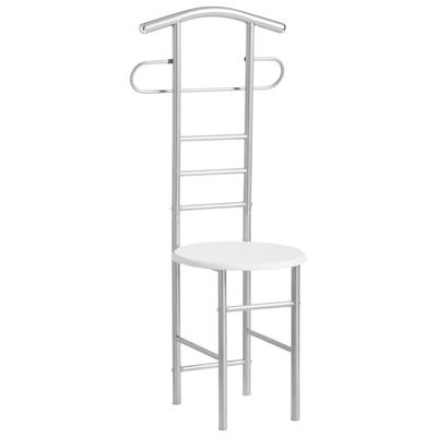 Herrendiener INOSIGN "TOPSELLER", weiß (chrom, weiß), B:53cm H:118cm T:47cm, MDF, Metall, Herrendiener, Gesamthöhe: 118 cm, Sitzhöhe: 48 cm