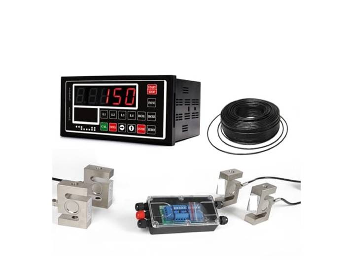 Wägezelle 500kg 1T/2T Mit Wiegeanzeige Anzeige Chargenzuführung Controller Meter + Anschlussdose Hohe Stabilität und Präzision(Full Set-1000kg)