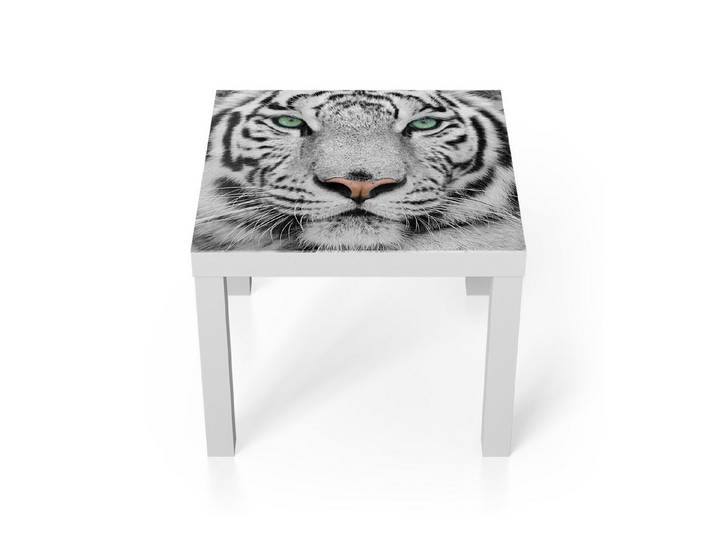 DEQORI Couchtisch 'Blick des Tigers', Glas Beistelltisch Glastisch modern