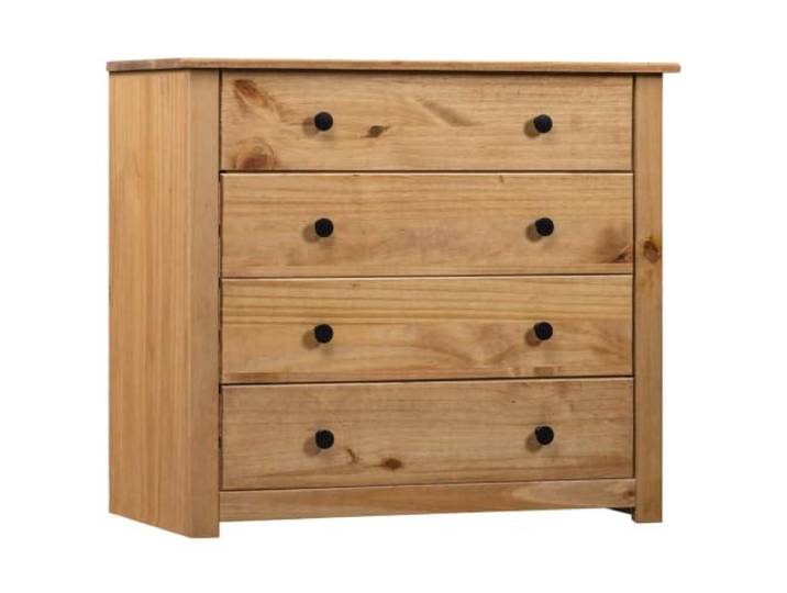 Kaorsrow Beistellschrank Massivholz Kommode mit 4 Schubladen 80x40x73 cm Vielseitiges Highboard aus Kiefernholz in Natur für Wohnzimmer und Flur, stabile Ablagefläche für Dekoration und Pflanzen.