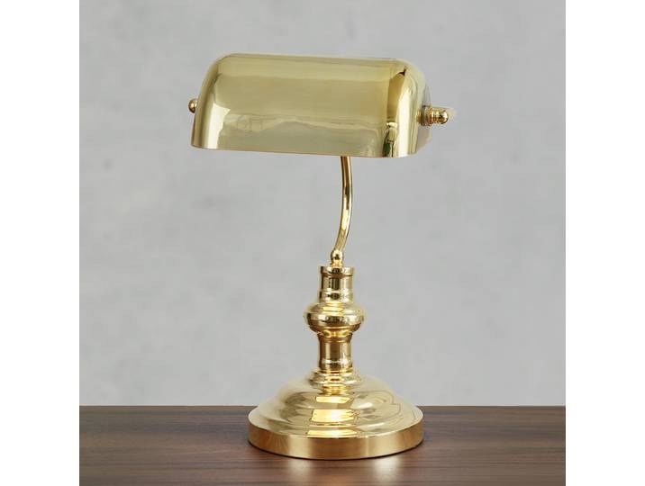 Tischleuchte Bankers 23 x 42 x 25cm Gold Eisen / Klarglas E14