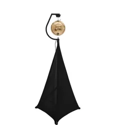 Eurolite Stativhalterung mit Motor für Spiegelkugeln bis zu 30cm sw (30 cm), Spiegelkugel, Schwarz