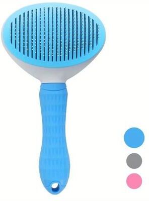 Uplifted Finds One Click Pet Hair Removal Comb For Easy Dog And Cat Grooming blue
