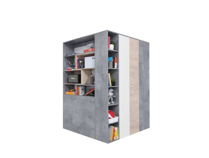 Kleiderschrank – SIGMA System 01 – Grau / Sonoma-Eiche