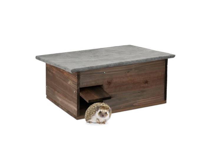 Relaxdays Groot egelhuis van hout