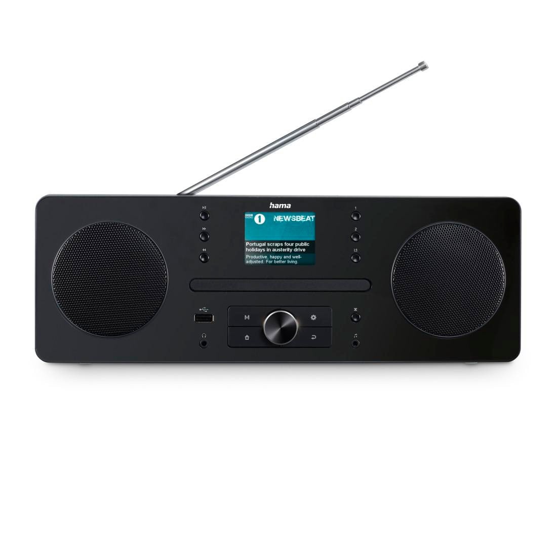 Hama 00054254 Digitalradio "DR1560CBT", DAB+/FM/CD/Bluetooth RX, Schwarz