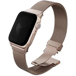 Uniq Dante Pro Apple Watch Strap 44/45/46/49mm Stainless Steel - Pink (Stainless Steel), Uhrenarmband, Pink