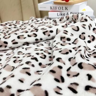 Shop Station Luxury Leopard Print Blanket Ultra Soft Fleece Throw Blanket For Sofa, Bed, Office & Travel 6 31.50 39.37 Inches