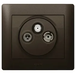 Legrand 771273 Abdeckung Antennen- Steckdose. 3Loch TV-R-SAT Galea dark bronze