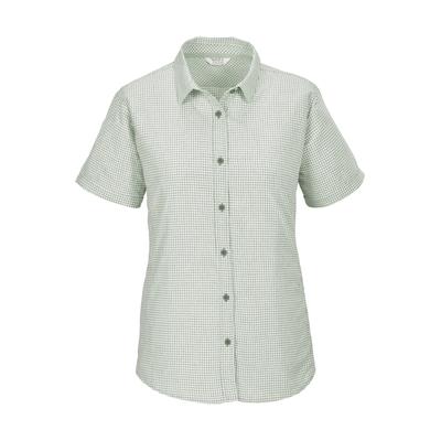 Funktionshemd KILLTEC "KOS 368 WMN WVN SHRT", Damen, Gr. 50, Normalgrößen, graugrün, Obermaterial: 100% Polyester, Hemden, Karierte, wasserabweisende, atmungsaktive Bluse