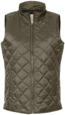Weatherproof W207359 Women's Vintage Diamond Quilted Vest in Rosin size XL   Nylon