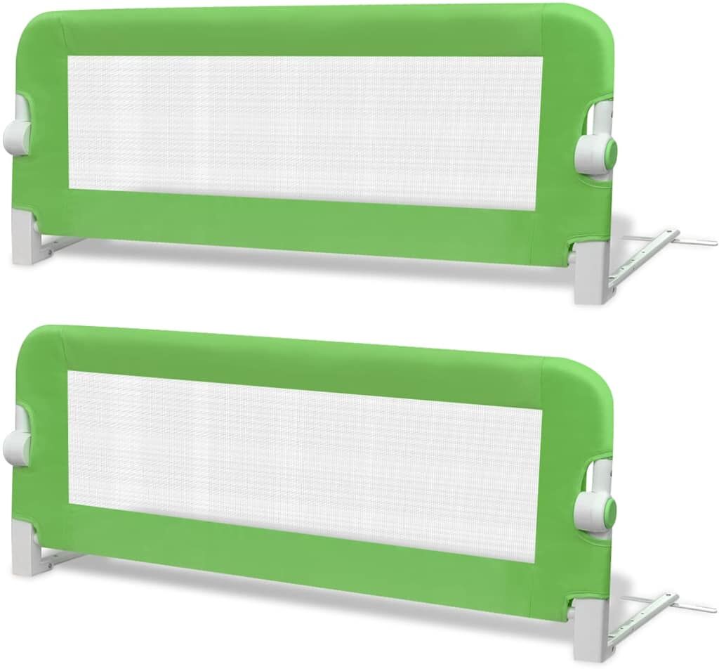 vidaXL Barrière de lit de sécurité pour tout-petits 2pcs Vert 102x42cm