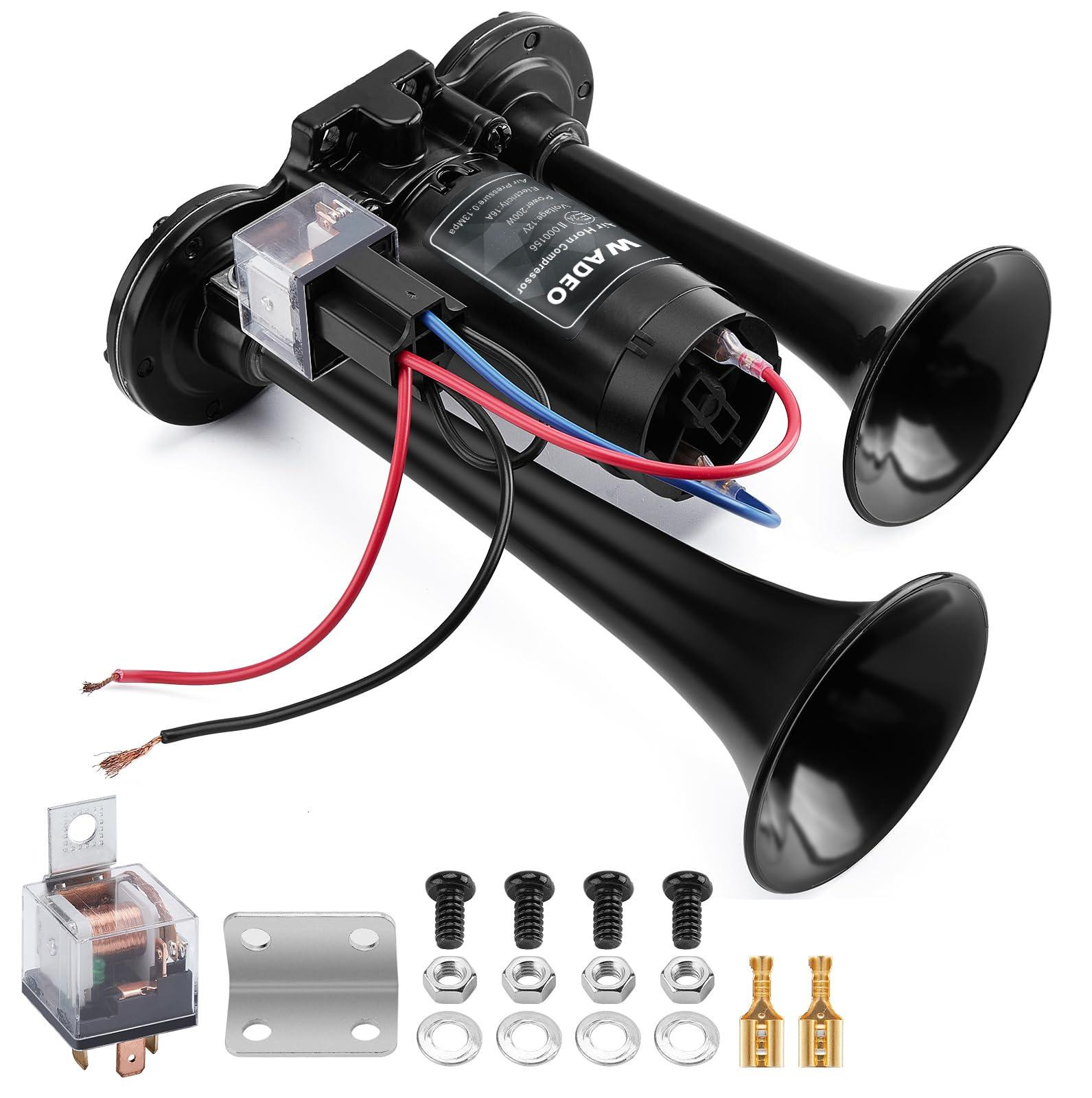 Selius 12V luchthoorn met compressor, 150dB voor voertuigen