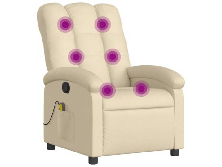 vidaXL Massagesessel Creme Stoff
