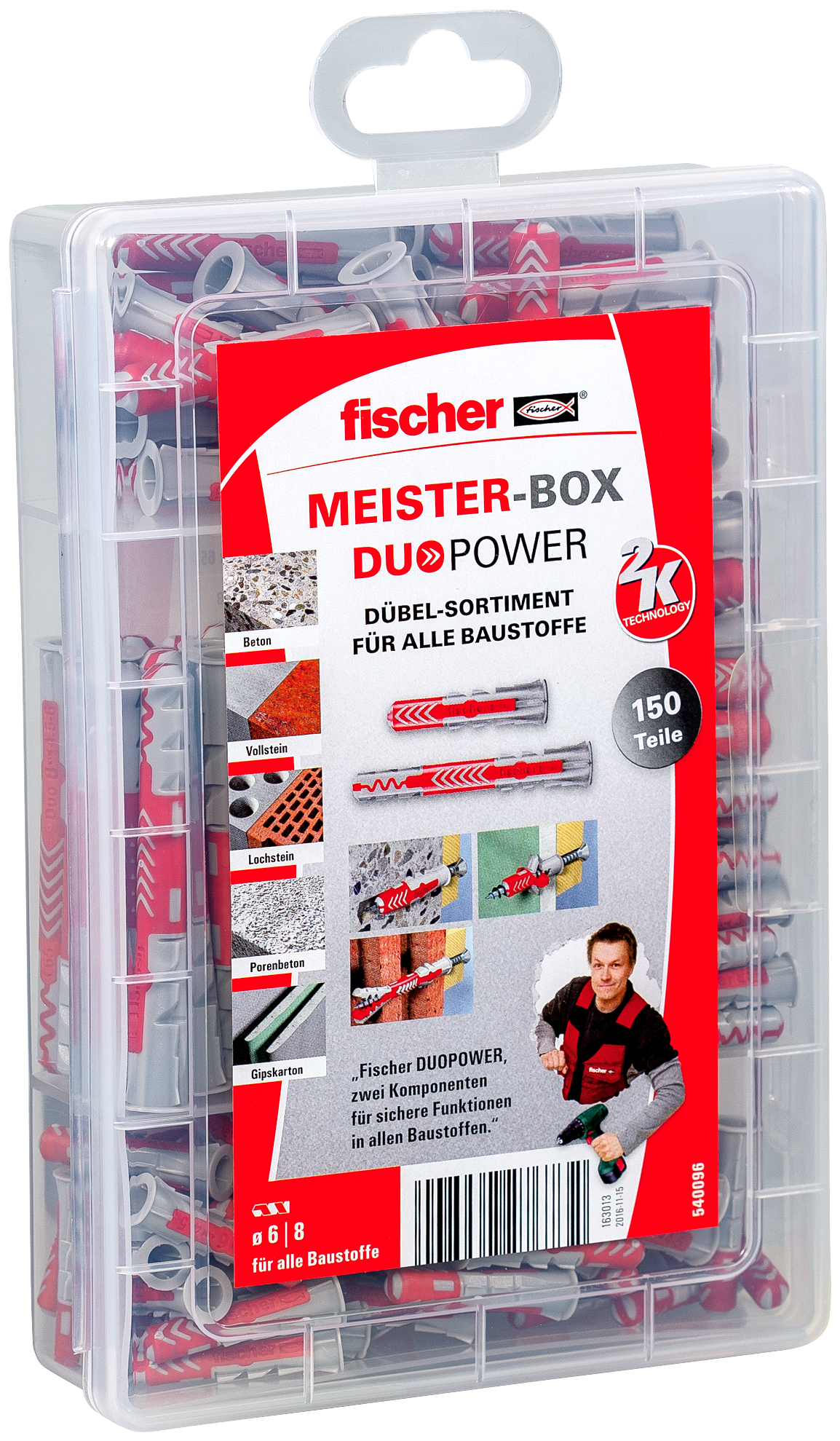 fischer Deutschland Vertriebs GmbH fischer Meister-Box DuoPower kurz/lang ohne Schraube (150-tlg.) 540096