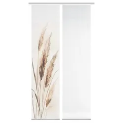 Schmidt Schiebevorhang Aurea 2er-Set Polyester Beige Natur