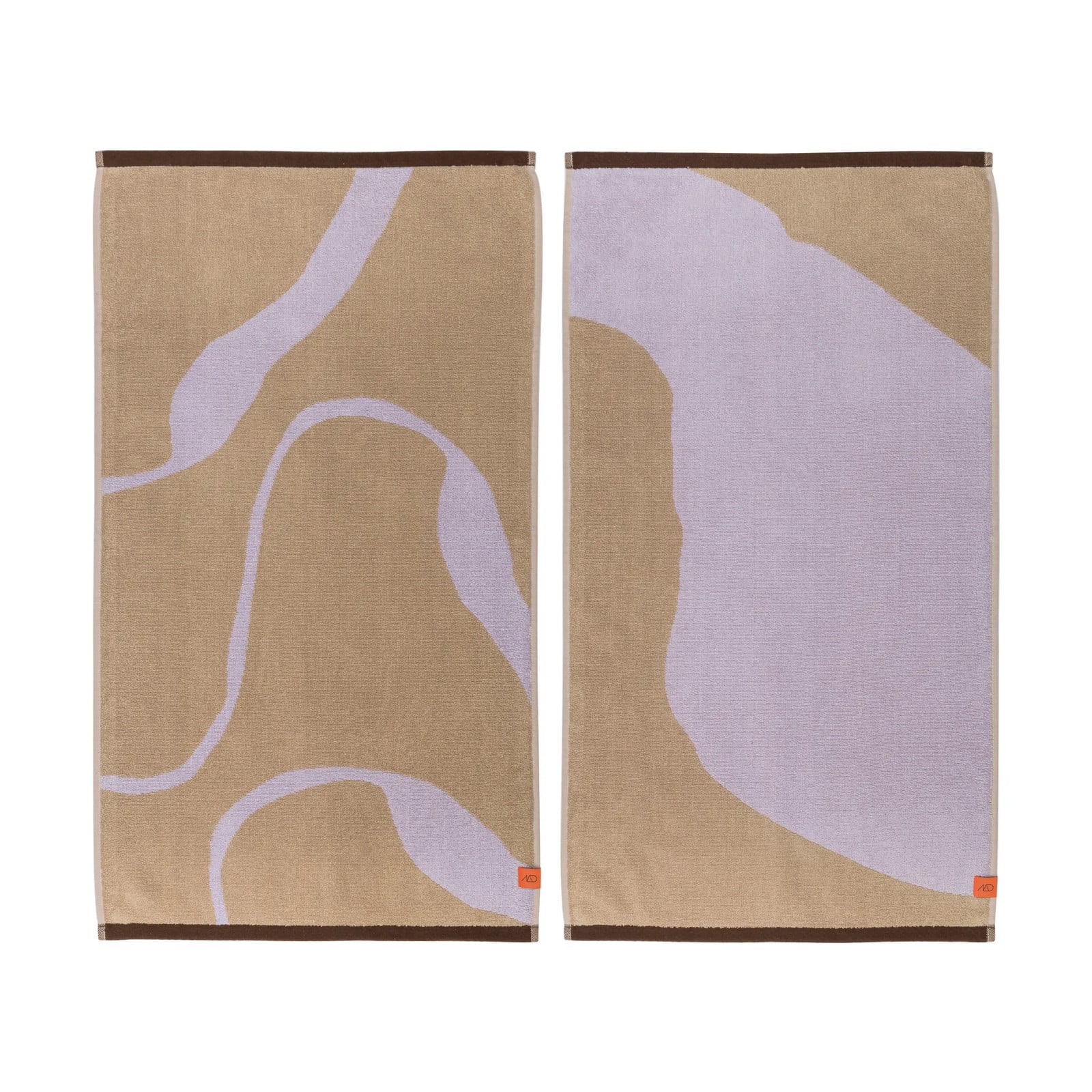 Mette Ditmer Nova Arte gastenhanddoek 2-pack Sand-lilac B: 40 cm, H: 55 cm