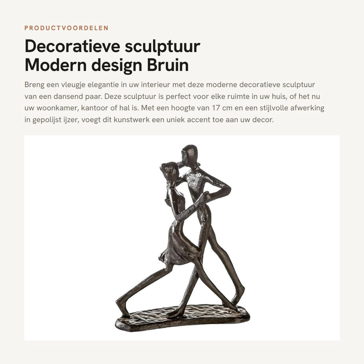 Dailygoods Sculptuur Moderne Decoratieve Figuur - Dansend Paar