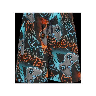 Badeshorts ZIGZAG "Soda", Kinder, Gr. 110, EURO-Größen, orange (blau, orange), Elasthan, Polyamid, mehrfarbig, Badehosen Badeshorts, im stylischen Print-Design