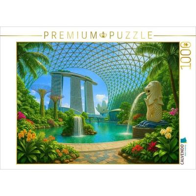 CALVENDO Puzzle Singapur - Malaysia - verschiedene Sehenswürdigkeiten kombiniert | 1000 Teile Lege-Größe 64x48cm Foto-Puzzle für glückliche Stunden