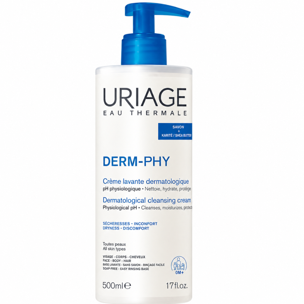 Uriage Crema corporal nutritiva y limpiadora sin jabón 500mL