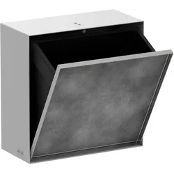 hansgrohe XtraStoris Rock Abfalleimer, Einbau, befliesbare Tür, 390x140x390mm, 6 Liter Inhalt, 56090700, Farbe: Mattweiß