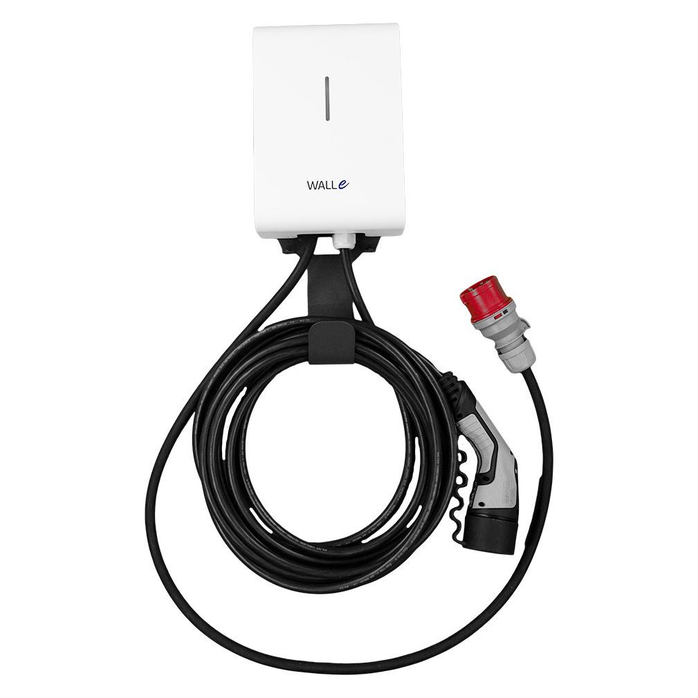 WALLe 16S EV charging station with supply cable, 11 kW, 3-phase, Type 2, 5 m, white (Typ 2, 16 A, 11 kW) (04-34726W)