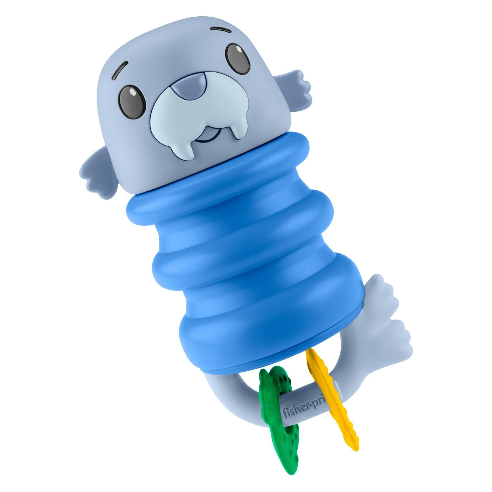 Fisher-Price Fisher Price Squishseas Silicone Walrus Rattle (JHB56)
