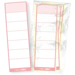 itenga Rückenschilder 33106688, rosa, 60 x 190mm, selbstklebend, 10 Stück