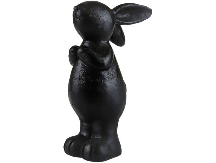Dekofigur AM DESIGN Hase aus Polyresin , schwarz, B:7,2cm H:18cm, Polyresin, Dekofiguren, Dekofigur, Osterdekoration