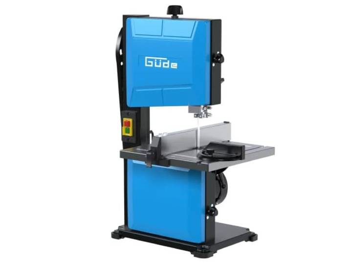 Güde GBS 200S Bandsäge - 230 Volt, 350 Watt, 1500 Umdrehungen pro Minute, 900 Meter pro Minute Bandgeschwindigkeit, Schnittleistung 50 bis 80 Millimeter je nach Winkel, Schnittlänge 200 Millimeter