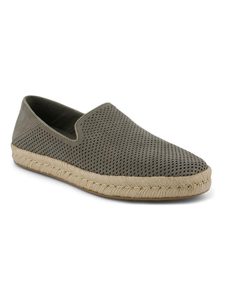 TOMS Leder-Espadrilles in Grau - 43