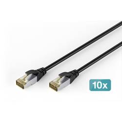 Digitus DK-1644-A-030-OD-10 RJ45 Patchkabel CAT 6a 3 m Schwarz 10 St.