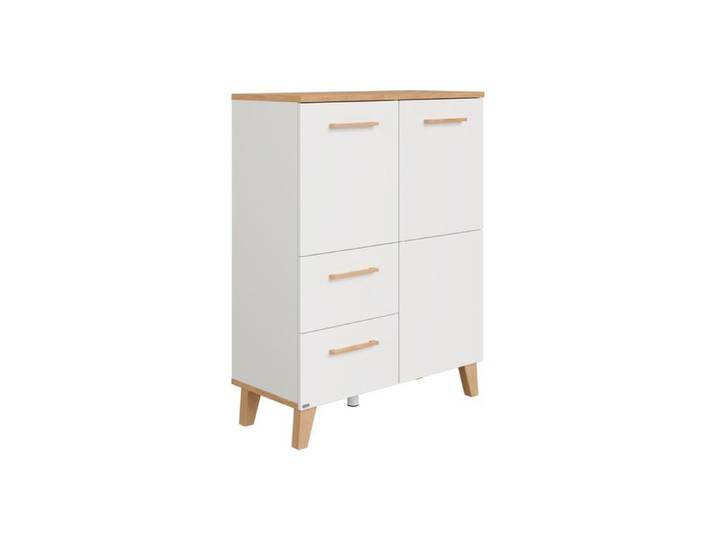 Highboard Oscar Weiß Dekor Kommode