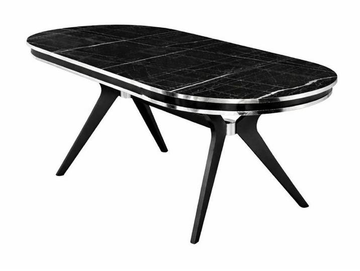 JVmoebel Esstisch Tisch Stil modern Farbe schwarz neu Esszimmer praktisch bequem oval, Made in Europa