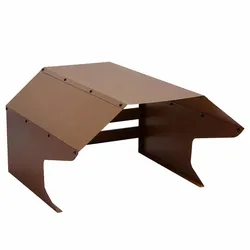 Mähroboter-Garage MCW-L43, Dach Unterstand für Rasenmäher, Metall 40x59x69cm ~ braun